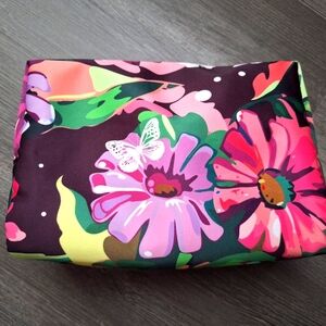 NWOT True Botanicals Cosmetic Make Up Bag Pouch Butterflies